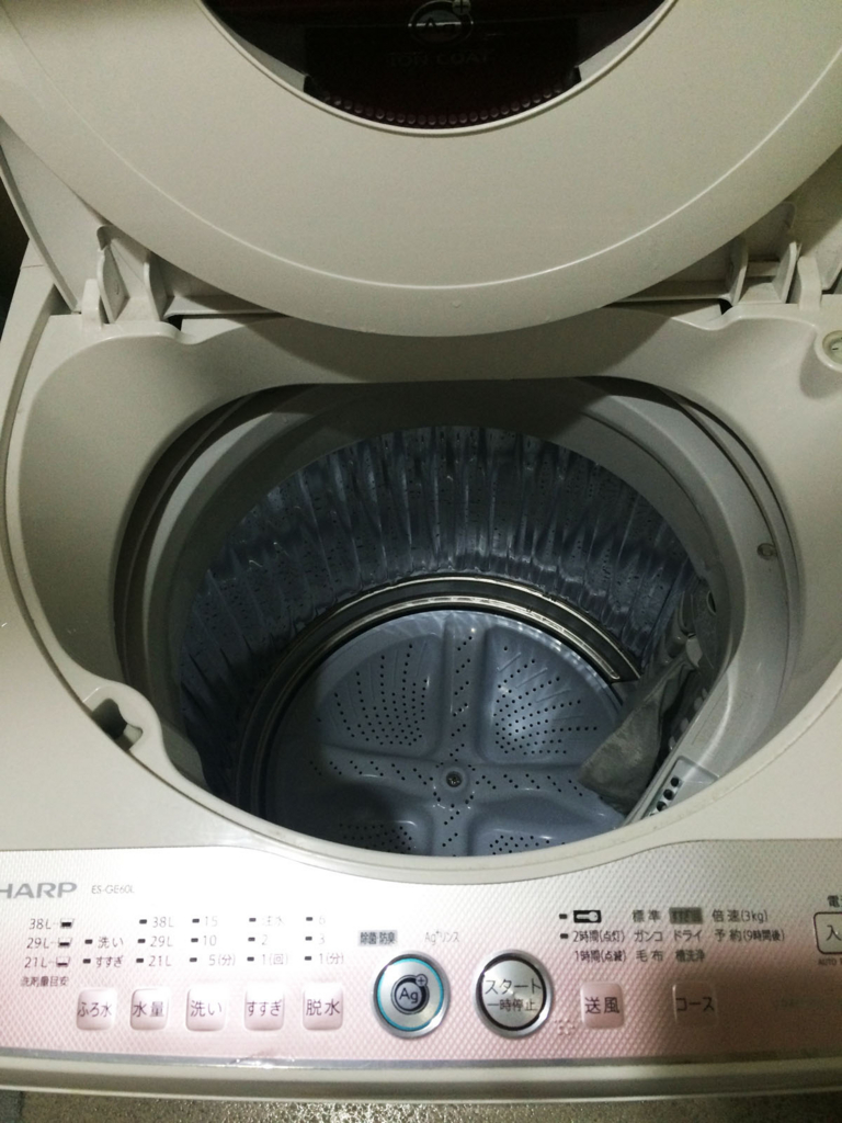 洗濯機の分解掃除フタを外す
